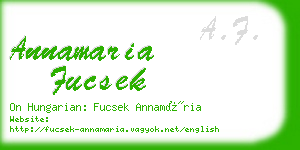 annamaria fucsek business card